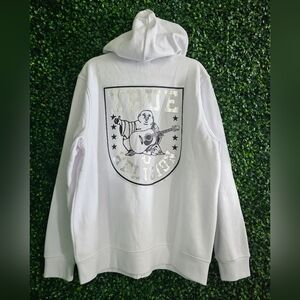 True Religion Men's White Zip-Up Hoodie Size XL